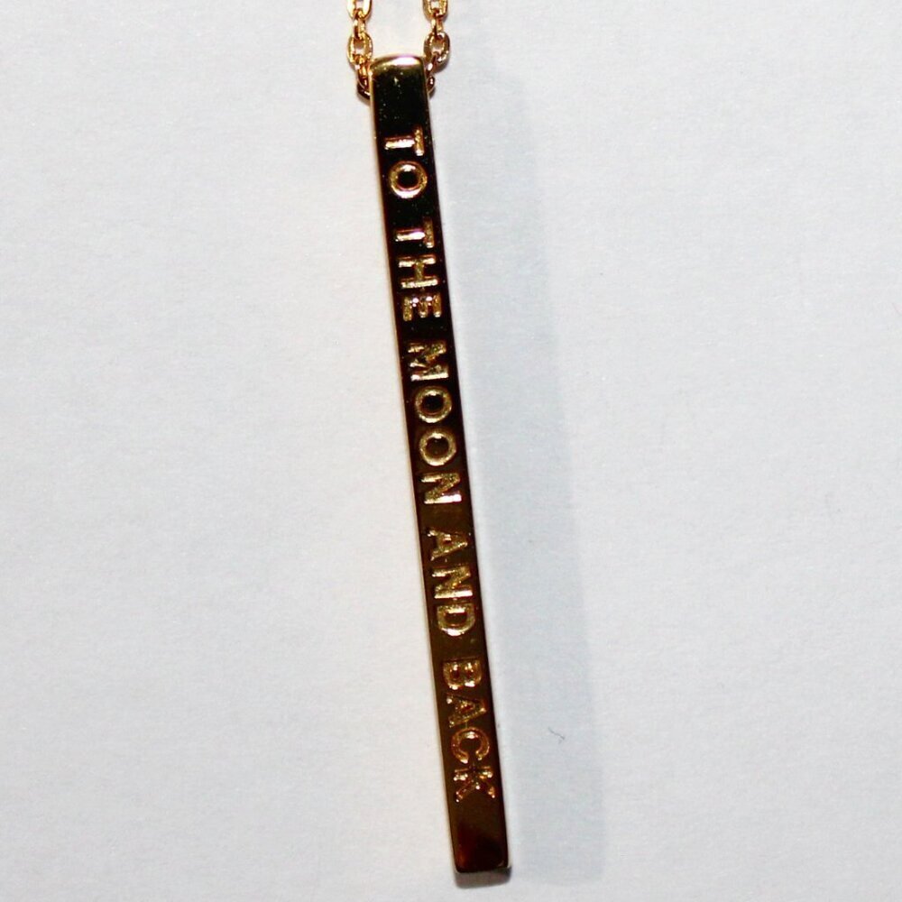 Sterling Silver Gold Tone To The Moon And Back Necklace